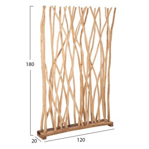 Naturally room divider - made of natural teak wood Hm9521 120χ20χ180hcm