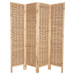 Параван с 4 крила Sentinel бамбук в естествен цвят 162x2,5x180hcм Hm4227