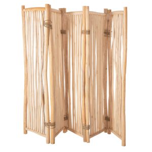 Zendor Hm4320 5-element teak wood screen 216-275x180hcm
