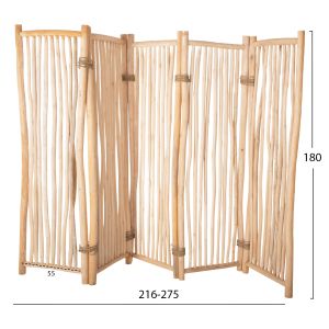 Zendor Hm4320 5-element teak wood screen 216-275x180hcm