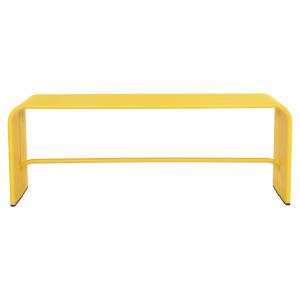 Bench 2-seater series Intrepid Hm6327.06 aluminum in yellow color 109.5x37.5x40.5hcm.