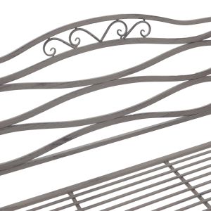 Benko metal bench in bronze color 114x45x95cm