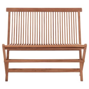 Kendall Hm18128 folding bench, made of teak wood in natural color, 100x47x89cm.