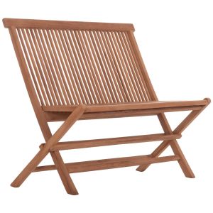 Kendall Hm18128 folding bench, made of teak wood in natural color, 100x47x89cm.