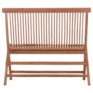 Kendall Hm18128 folding bench, made of teak wood in natural color, 100x47x89cm.