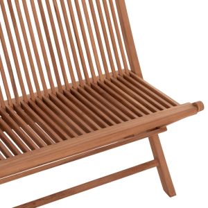 Kendall Hm18128 folding bench, made of teak wood in natural color, 100x47x89cm.