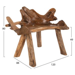 Bench Naturally teak solid wood Hm9348