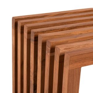 Bench Niya Hm9829 made of solid teak wood 139.5x34.5x48.5hcm