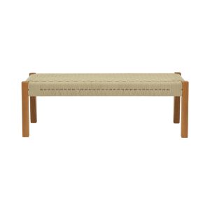 Bench Uma teak and rope in natural shade 120x45x40cm