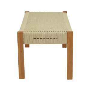 Bench Uma teak and rope in natural shade 120x45x40cm
