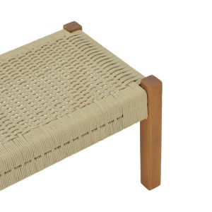 Bench Uma teak and rope in natural shade 120x45x40cm