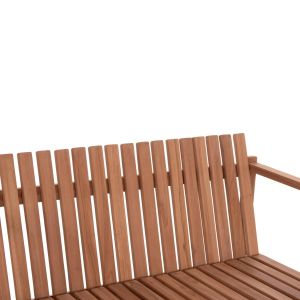 Bench with 2 seats Ved Hm18124 teak in natural color 130x60x86 cm.