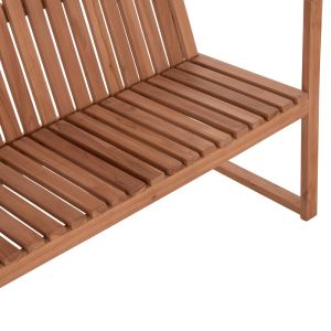 Bench with 2 seats Ved Hm18124 teak in natural color 130x60x86 cm.