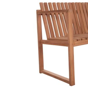 Bench with 2 seats Ved Hm18124 teak in natural color 130x60x86 cm.