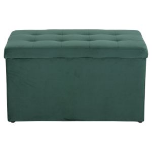 Bench with storage chest Cypress Hm279,13 plush green 90x50x52hcm
