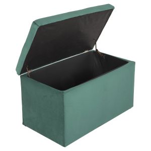Bench with storage chest Cypress Hm279,13 plush green 90x50x52hcm
