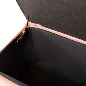 Bench with storage chest Punk ash rose plush 90x50x52hcm Hm279.12