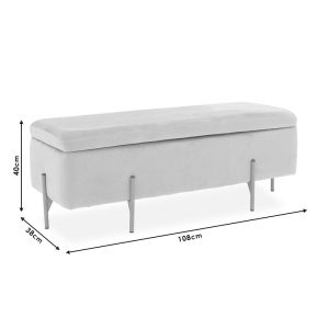 Bench-chest Jaxdark red with gold metal legs 108x38x40cm