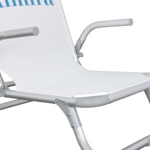 Beach chair Hm5053,03 white aluminum 56x70x66cm