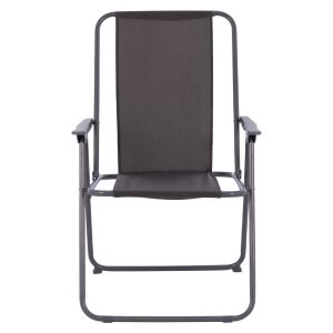 Beach chair Hm5148.01 gray fabric and metal base
