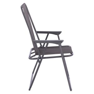 Beach chair Hm5148.01 gray fabric and metal base