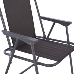 Beach chair Hm5148.01 gray fabric and metal base