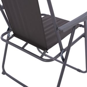 Beach chair Hm5148.01 gray fabric and metal base