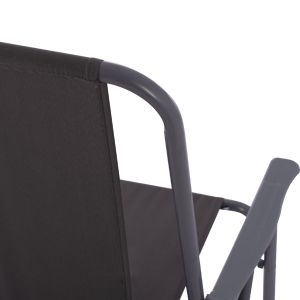 Beach chair Hm5148.01 gray fabric and metal base