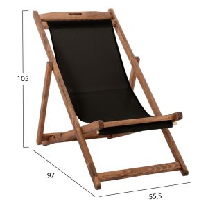 Beach chair beech solid wood - PVC seat Hm11707,05t