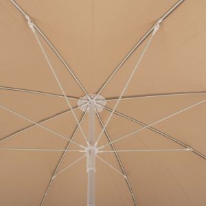 Beach umbrella with 8 fiberglass spokes 2.00m Hm6015.04 color mocha-white pole