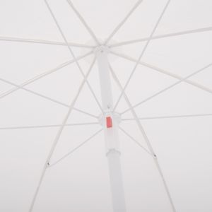 Beach umbrella with frictions beige macrame Hm5775,01 8 radii D180x200m,