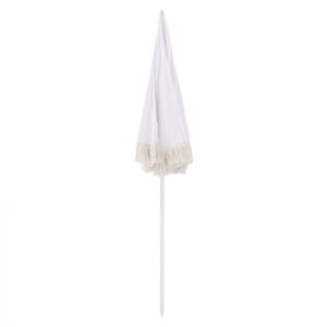 Beach umbrella with frictions beige macrame Hm5775,01 8 radii D180x200m,