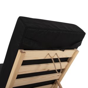Beach lounger Ikaria Hm10623,01solid pine-black cushion 20cm Thick