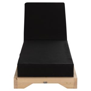 Beach lounger Ikaria Hm10623,01solid pine-black cushion 20cm Thick