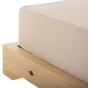 Beach lounger Ikaria Hm10623,02 pine solid wood-cushions beige textile 20cm thickness