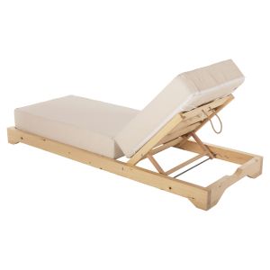 Beach lounger Ikaria Hm10623,02 pine solid wood-cushions beige textile 20cm thickness