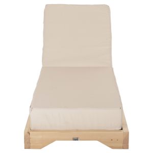 Beach lounger Ikaria Hm10623,02 pine solid wood-cushions beige textile 20cm thickness