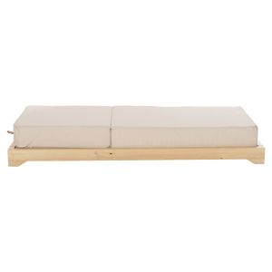 Beach lounger Ikaria Hm10623,02 pine solid wood-cushions beige textile 20cm thickness