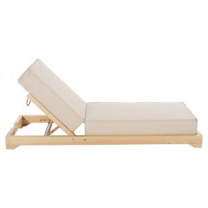 Beach lounger Ikaria Hm10623,02 pine solid wood-cushions beige textile 20cm thickness