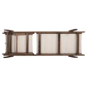 Beach lounger Milos beech in textile Walnut-ecru204x65x92.5hcm Hm10685