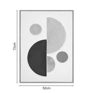 Wall canvas Geometric I Inart 52x4.5x72cm