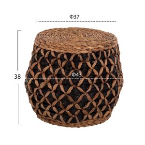 Teofilo wicker stool made of natural materials - water hyacinth D43x38cm Hm7869