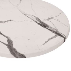 Table top D70cm in white marble color