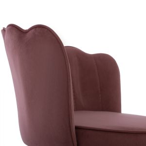 Plush medium-high bar stool Princess Vesna Hm8736,02 rose ash color 50x50x90cm