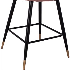 Plush medium-high bar stool Princess Vesna Hm8736,02 rose ash color 50x50x90cm