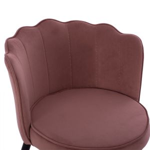 Plush medium-high bar stool Princess Vesna Hm8736,02 rose ash color 50x50x90cm