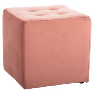 Plush stool-chest Punk Hm264,12 rose ash color 39χ39χ36hcm