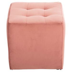 Plush stool-chest Punk Hm264,12 rose ash color 39χ39χ36hcm