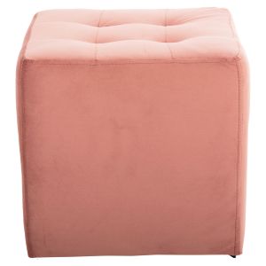 Plush stool-chest Punk Hm264,12 rose ash color 39χ39χ36hcm