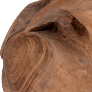 Floor decoration Clemor (l) Hm18302 sphere, made of solid teak wood - natural color φ50cm.